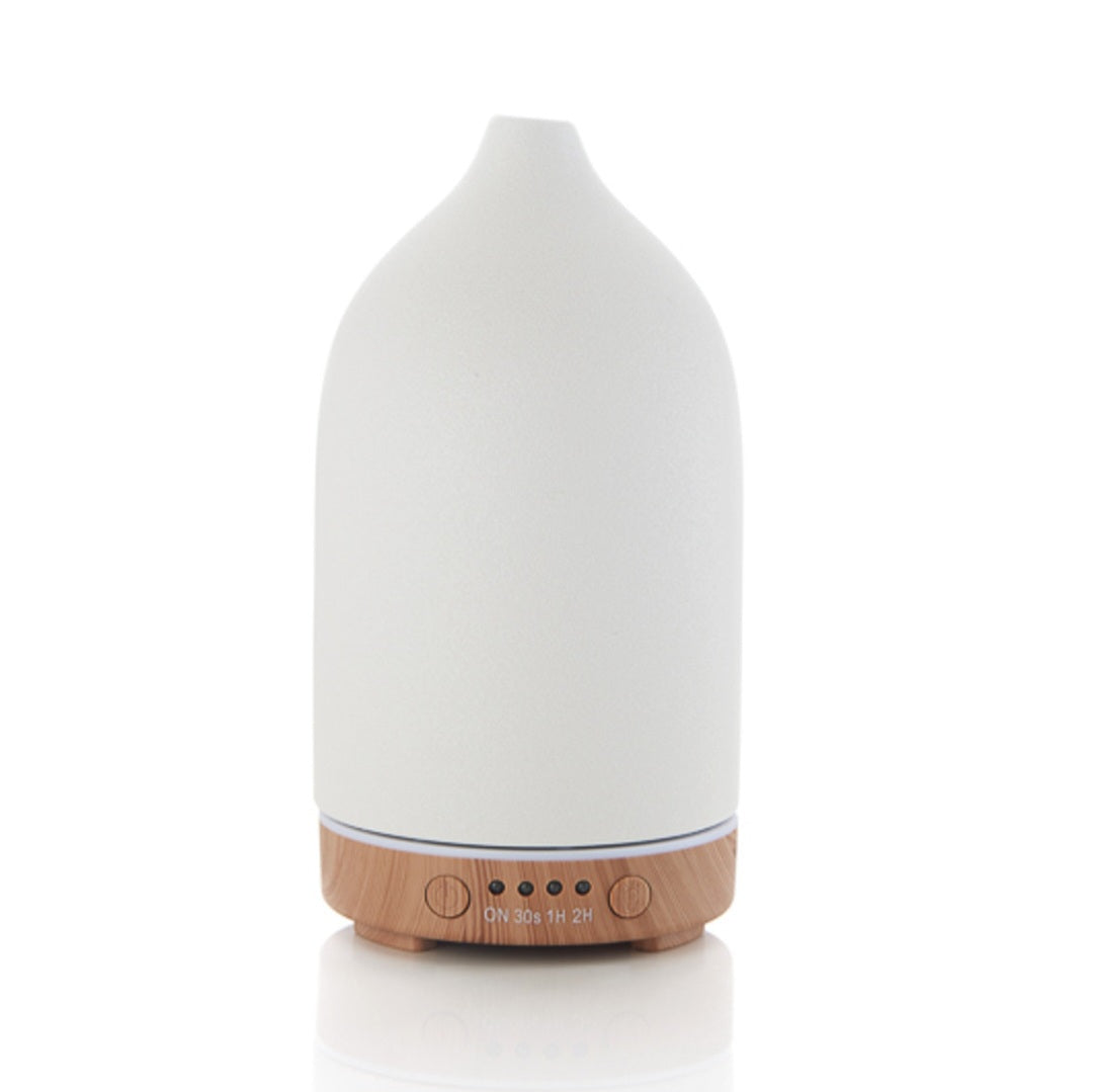 Stone Aroma Diffuser - White/Wood Grain